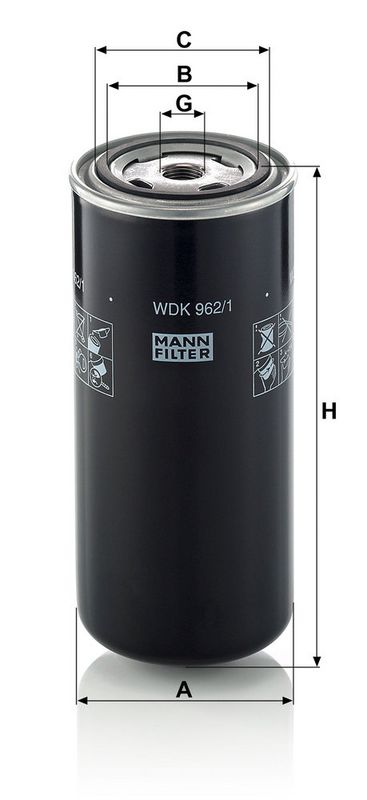 Kütusefilter, MANN-FILTER WDK 962, 1
