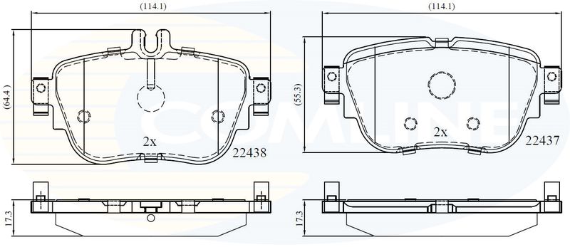 Comline Brake Pad Set, disc brake CBP02366