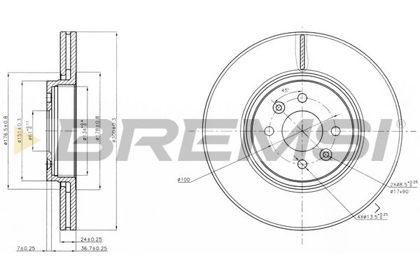 Гальмівний диск перед. Renault Scenic 03- (вент.) (300x24)