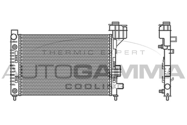 AUTOGAMMA hűtő, motorhűtés 102000