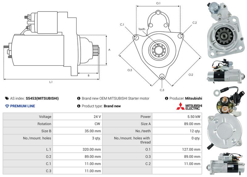 AS-PL S5453(MITSUBISHI) Starter