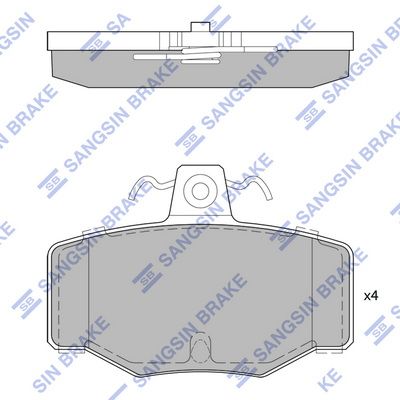 Комплект гальмівних накладок, дискове гальмо, Hi-Q SP1741