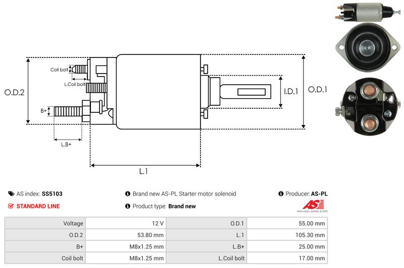 Magnetlülitus, starter, AS-PL SS5103