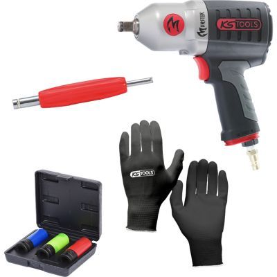 Set mașină de înșurubat cu percuție (aer comprimat) KSTOOLS 515.2085