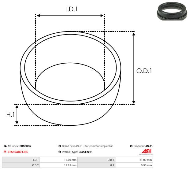 Remondikomplekt, Starter, AS-PL SRS5006