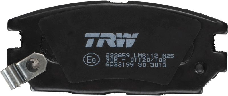 Piduriklotsi komplekt, ketaspidur, TRW GDB3199