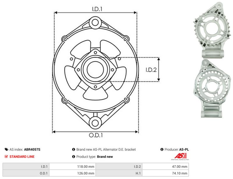 AS-PL ABR4057S Protective Cap, alternator
