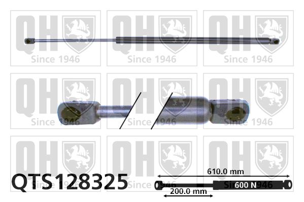 QUINTON HAZELL gázrugó, csomag-/poggyásztér QTS128325