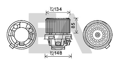 Motor eléctrico, ventilador habitáculo