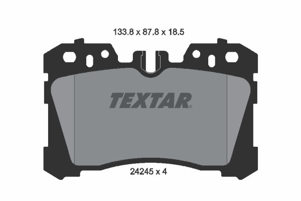 Комплект гальмівних накладок, дискове гальмо, Textar 2424501