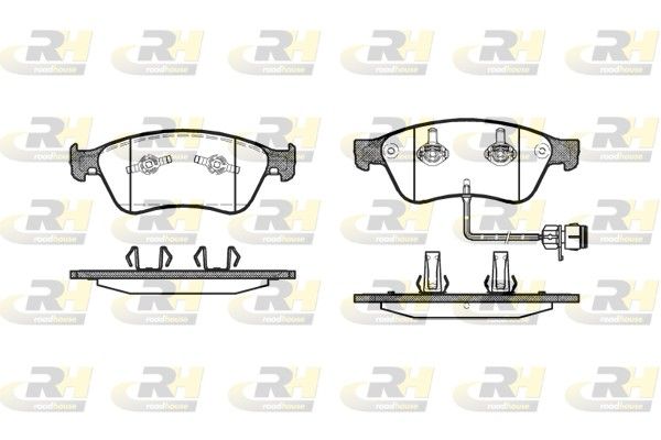 Комплект гальмівних накладок, дискове гальмо, Roadhouse 2105612