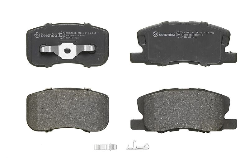 Комплект гальмівних накладок, дискове гальмо, Brembo P54046