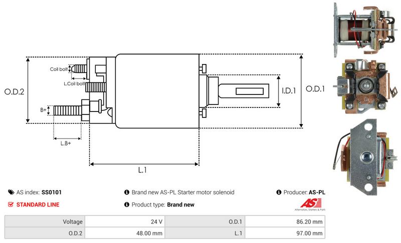 Magnetlülitus, starter, AS-PL SS0101