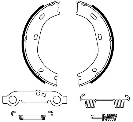 HELLA PAGID 8DA 355 050-001 Brake Shoe Set, parking brake