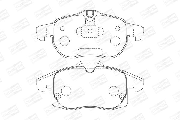 CHAMPION тормозные колодки передний OPEL Vectra C, Astra H
