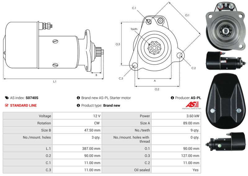 AS-PL S0740S Starter