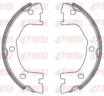 Комплект гальмівних колодок, стоянкове гальмо, Remsa 4640.00