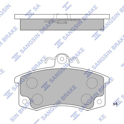 Комплект гальмівних накладок, дискове гальмо, Hi-Q SP1181