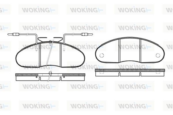 Комплект гальмівних накладок, дискове гальмо, Woking P1483.02