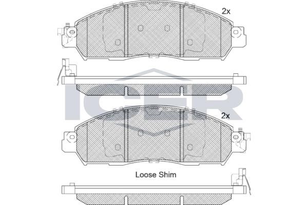 ANDEL 182249 - Brake Pad Set, disc brake