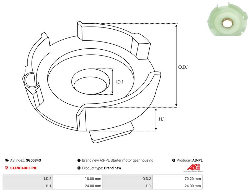 AS-PL SG0084S Repair Kit, starter