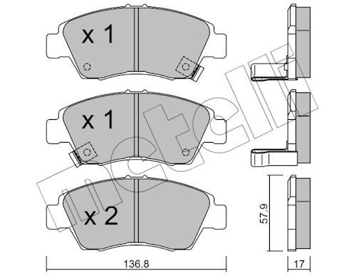 Plaquettes+de+frein+à+disque METELLI 22-0175-0