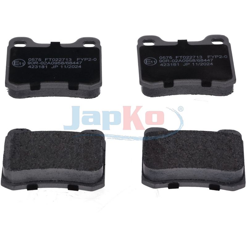 JAPKO 500575 Brake Pad Set, Disc Brake