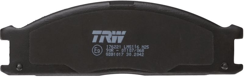 Piduriklotsi komplekt, ketaspidur, TRW GDB1017