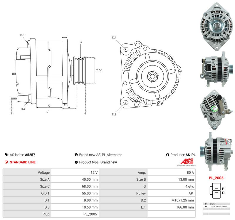 Generaator, AS-PL A5257