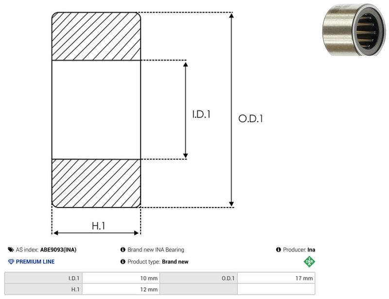 AS-PL ABE9093(INA) Bearing