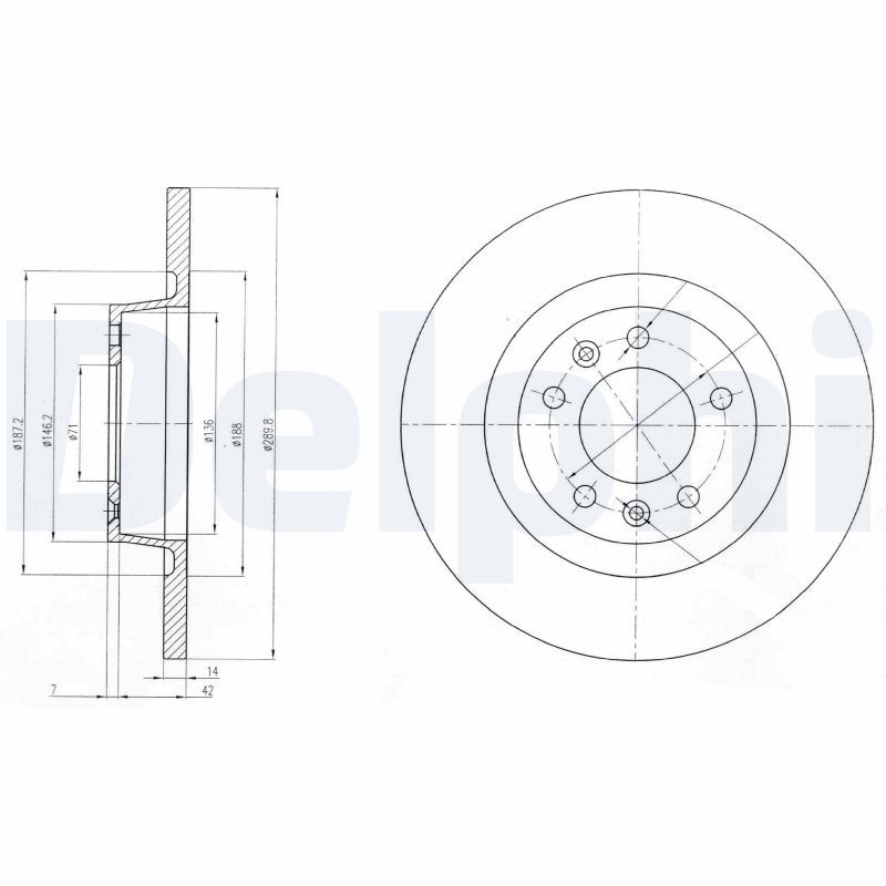 DELPHI féktárcsa BG4085