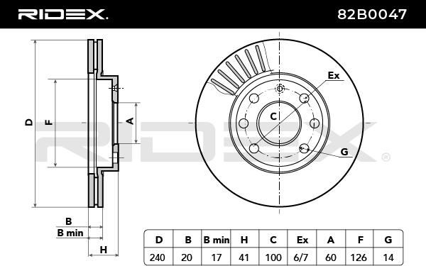 спирачен диск RIDEX