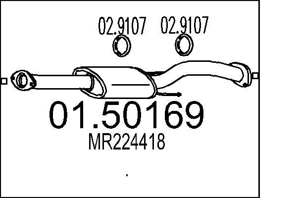 Проміжний глушник, Mts 01.50169
