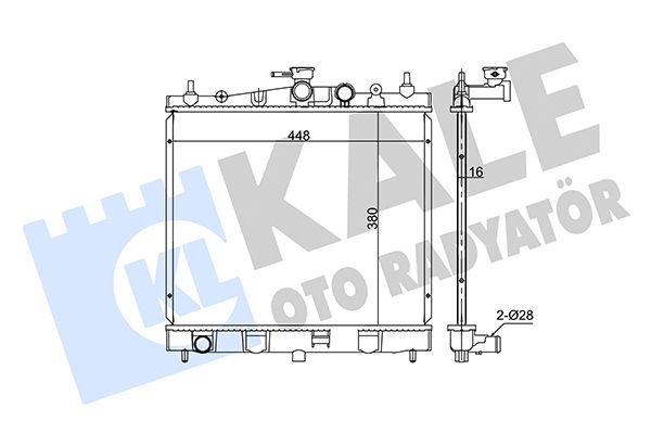 KALE RENAULT Радиатор охлаждения Clio III,Modus,Nissan Micra III,Note 1.2/1.6