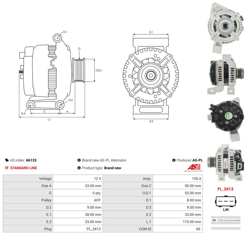 Generaator, AS-PL A6133