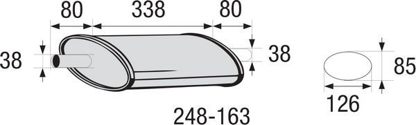 BOSAL Middendemper, universeel 248-163