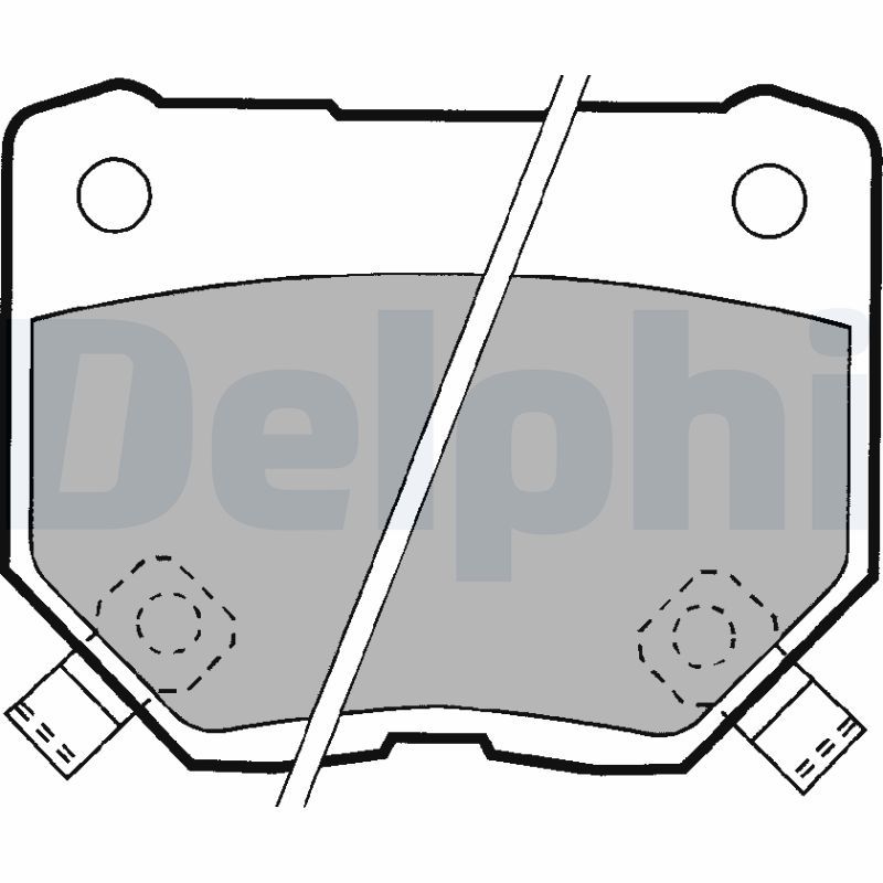 Комплект гальмівних накладок, дискове гальмо, Delphi LP1057