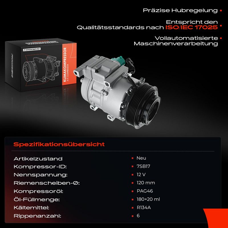 Frankberg 5481FB0001329 Compressor, air conditioning