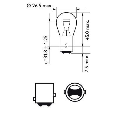 Лампа розжарювання, вказівник повороту, Philips 12499CP