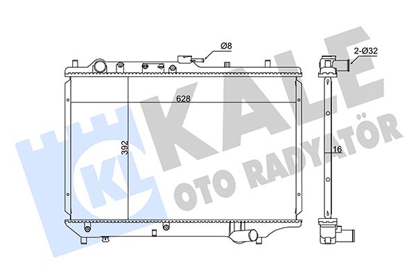 KALE MAZDA радиатор охлаждения 323 IV 1.3/1.8 89-