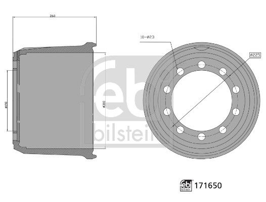 Brzdový buben 171650