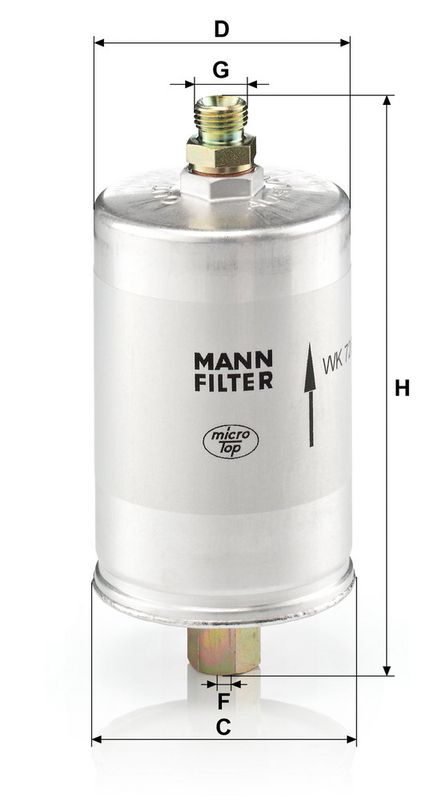Kütusefilter, MANN-FILTER WK 726