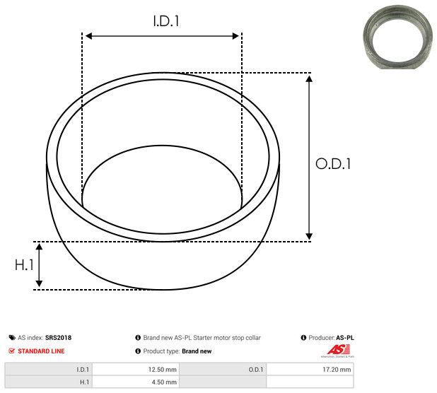 AS-PL SRS2018 Repair Kit, starter