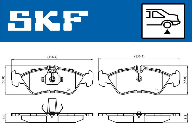 SKF VKBP 90362 Brake Pad Set, disc brake