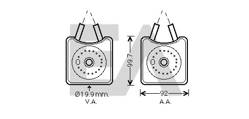 Radiador de aceite, aceite motor
