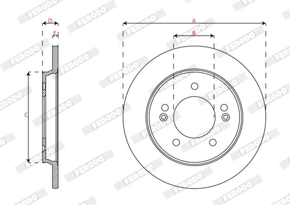 FERODO DDF2848C Brake Disc