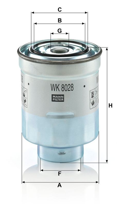 Kütusefilter, MANN-FILTER WK 8028 z