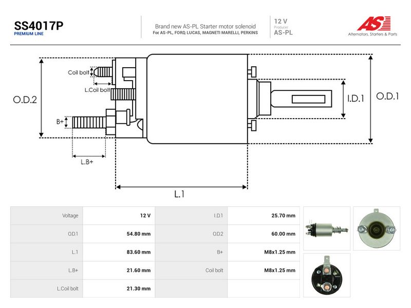 Magnetlülitus, starter, AS-PL SS4017P
