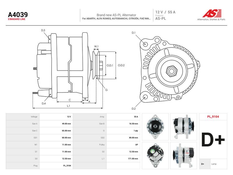 Generaator, AS-PL A4039
