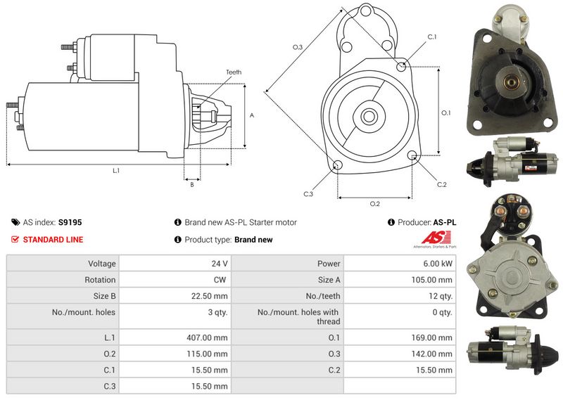 AS-PL S9195 Starter